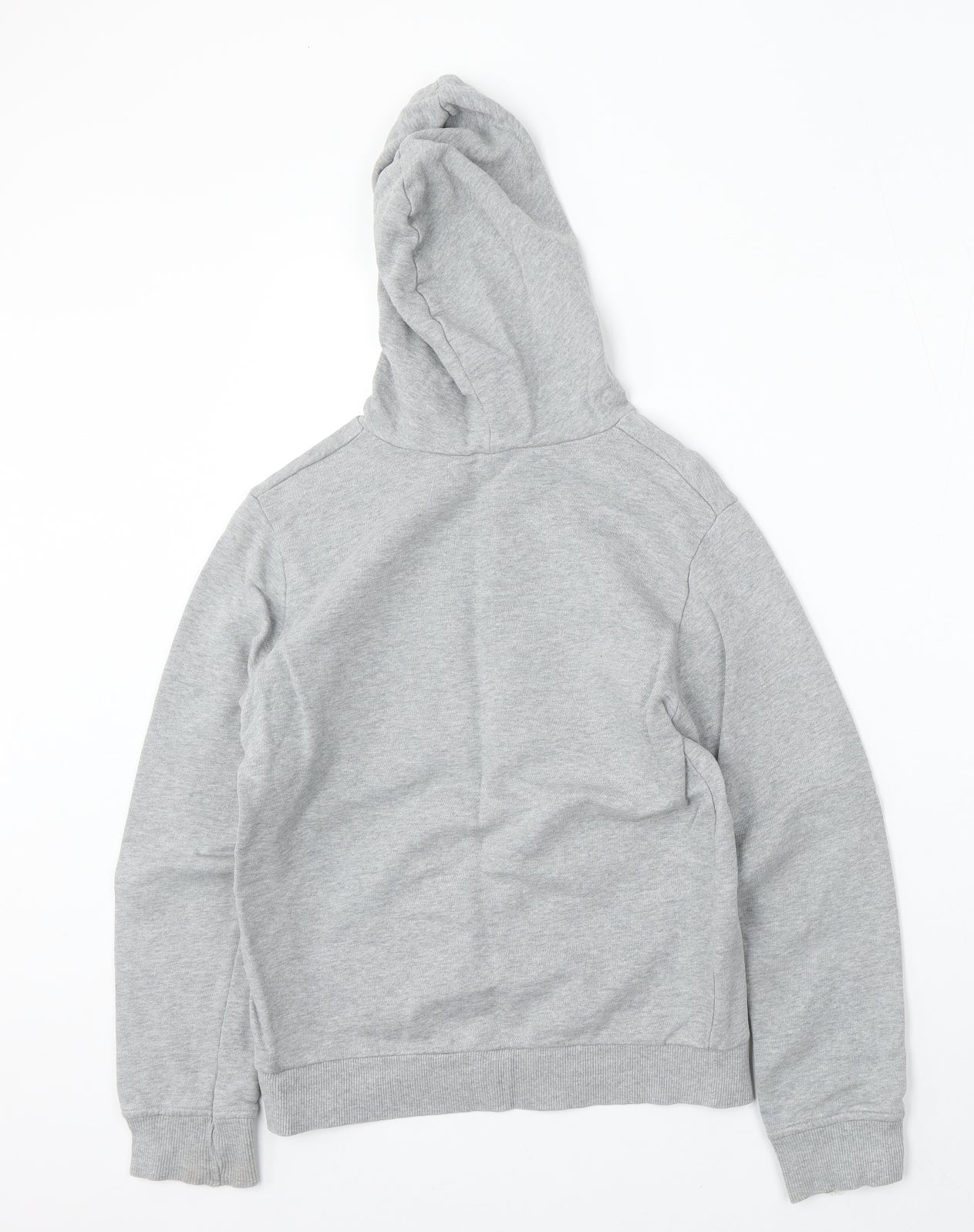 United Colors of Benetton Boys Grey  Cotton Pullover Hoodie Size 10-11 Years
