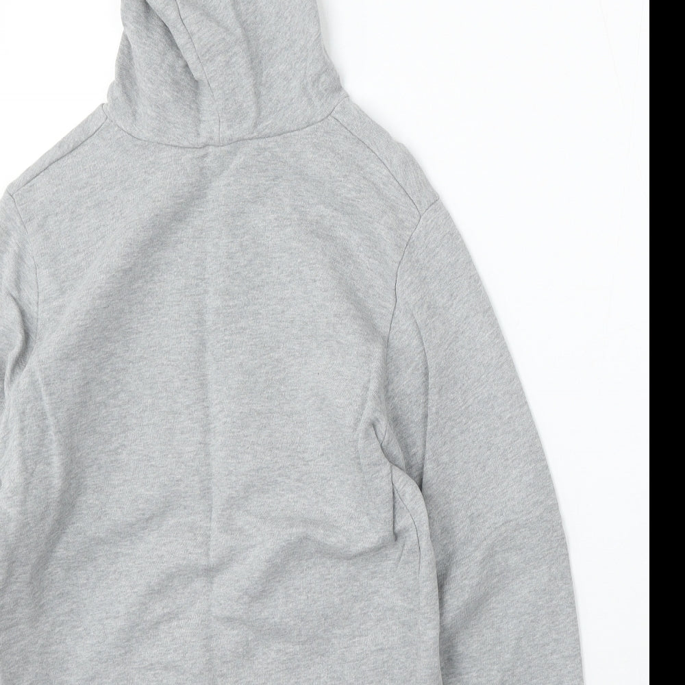 United Colors of Benetton Boys Grey  Cotton Pullover Hoodie Size 10-11 Years