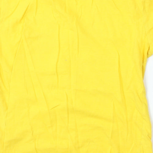 Primark Boys Yellow  Cotton Basic T-Shirt Size 9-10 Years Round Neck  - harry potter