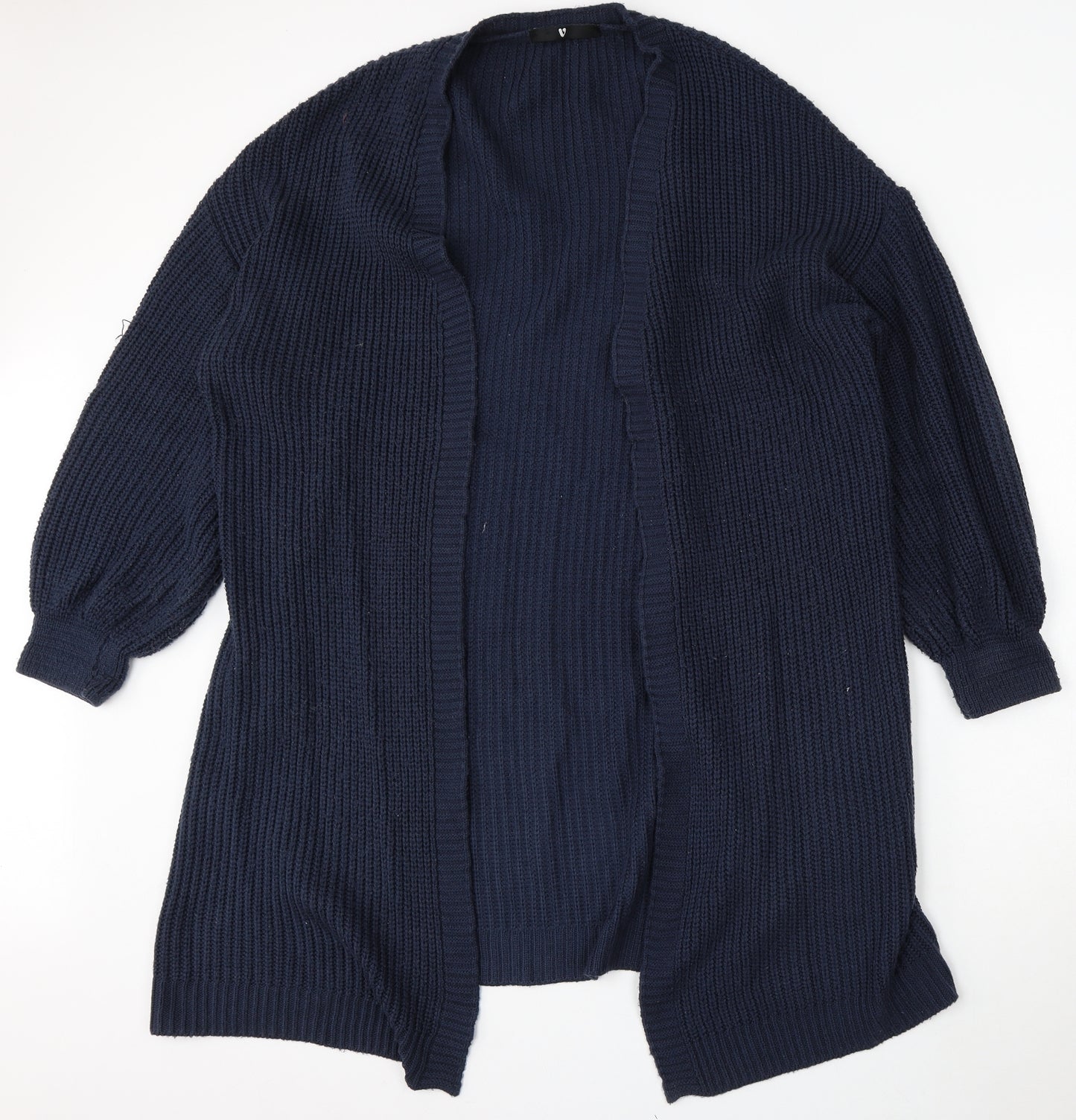 Very Womens Blue V-Neck  Acrylic Cardigan Jumper Size 14