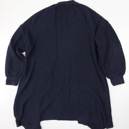 Very Womens Blue V-Neck  Acrylic Cardigan Jumper Size 14