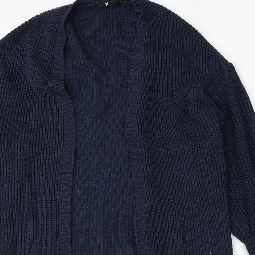 Very Womens Blue V-Neck  Acrylic Cardigan Jumper Size 14