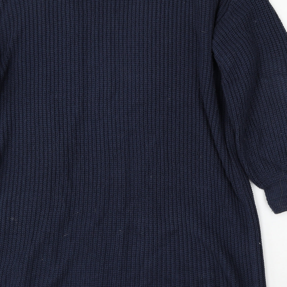 Very Womens Blue V-Neck  Acrylic Cardigan Jumper Size 14