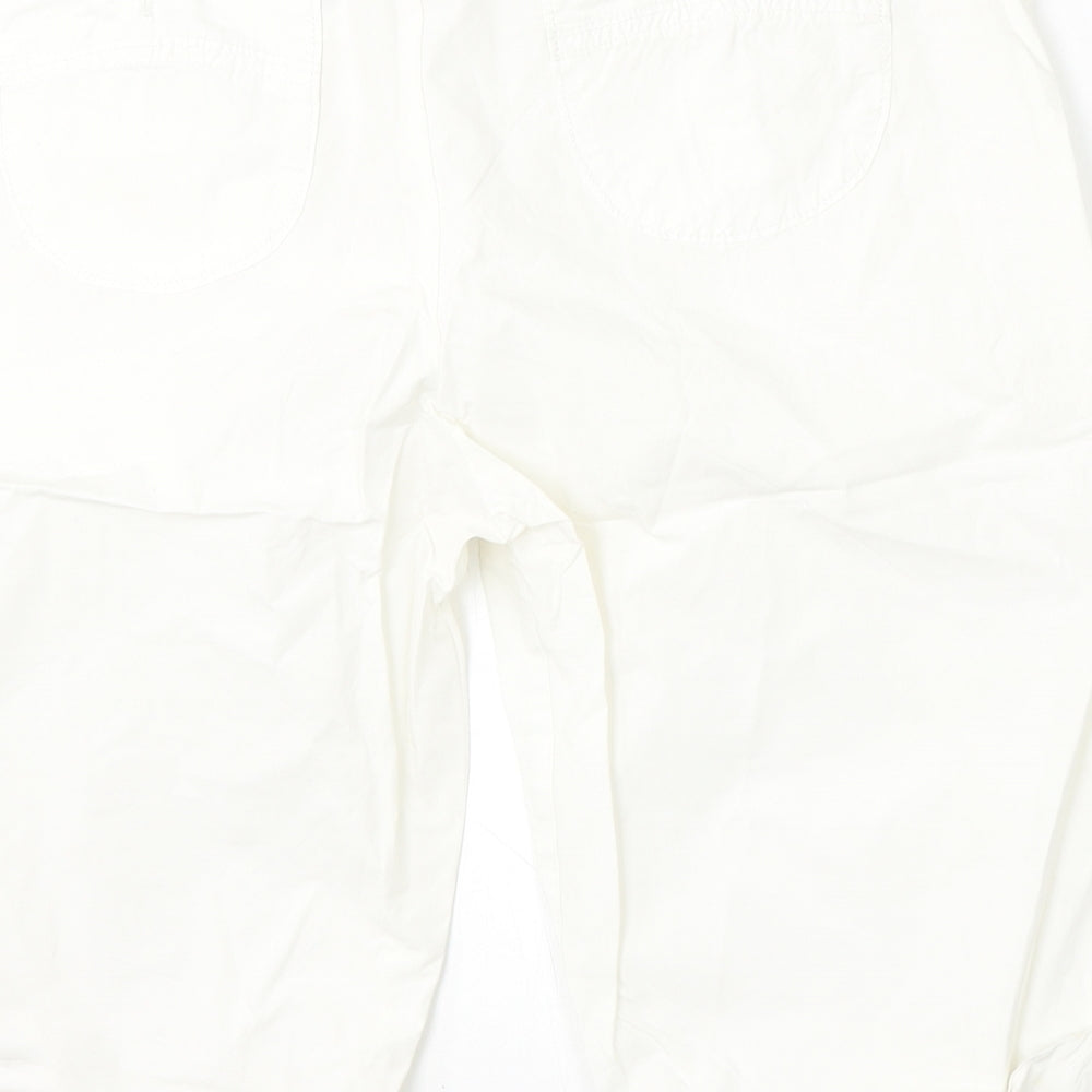 Papaya Womens White  Cotton Cargo Shorts Size 16 L13 in Regular