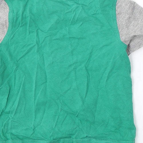 George Boys Green  Cotton Basic T-Shirt Size 3-4 Years Round Neck