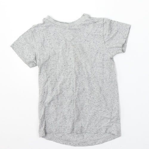 NEXT Boys Grey  Cotton Basic T-Shirt Size 4 Years Round Neck