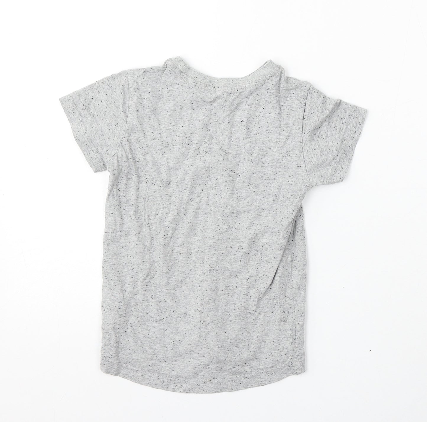 NEXT Boys Grey  Cotton Basic T-Shirt Size 4 Years Round Neck