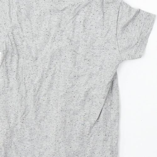 NEXT Boys Grey  Cotton Basic T-Shirt Size 4 Years Round Neck