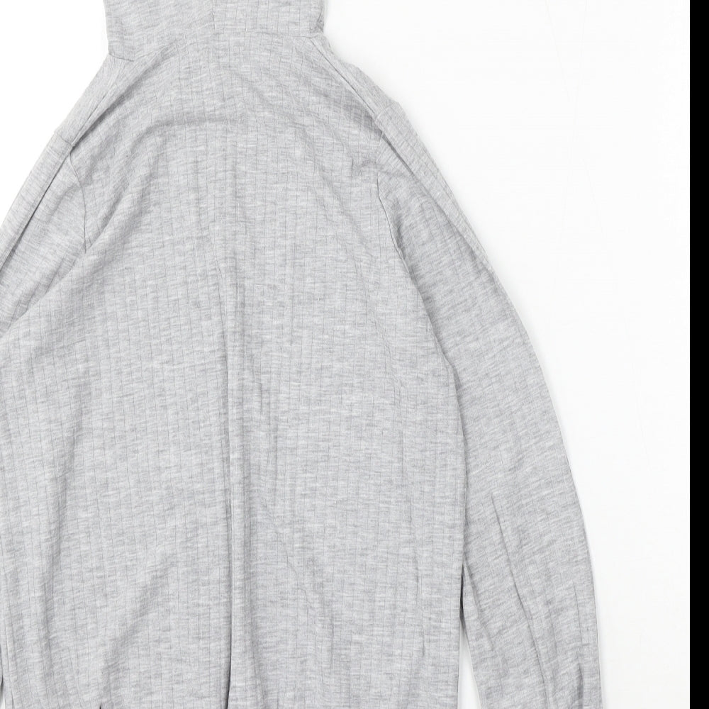 Boohoo Womens Grey  Polyester Pullover Hoodie Size 8