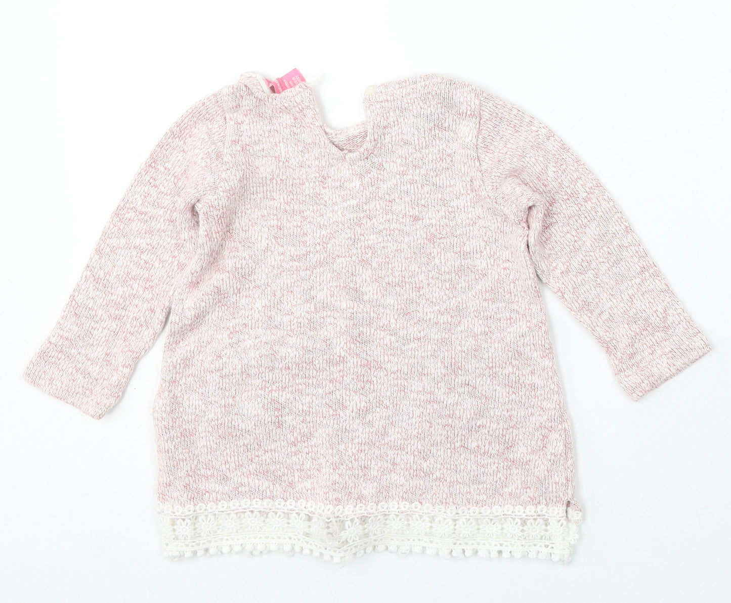 Young Dimension Girls Pink  Cotton Pullover Jumper Size 12-18 Months