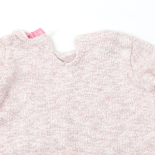 Young Dimension Girls Pink  Cotton Pullover Jumper Size 12-18 Months