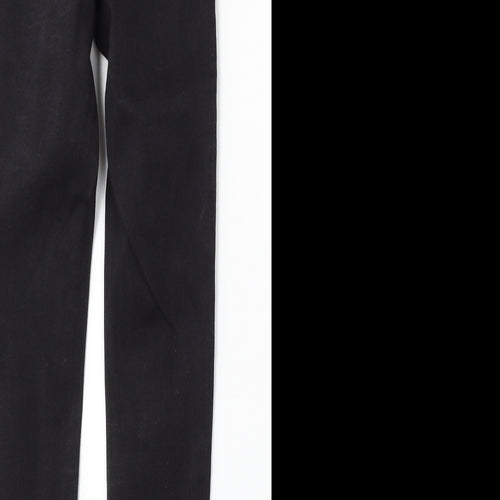 Denim Co Womens Black  Cotton Skinny Jeans Size 8 L25 in Regular Button