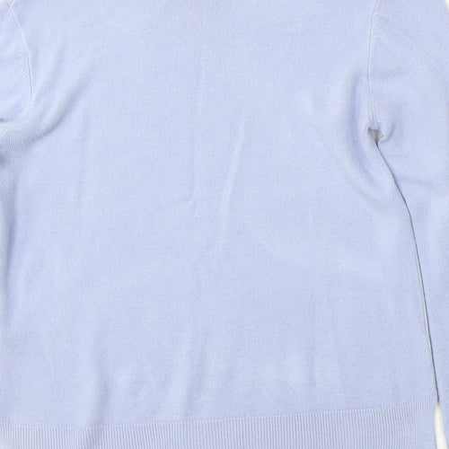 Marks and Spencer Womens Blue Round Neck  Acrylic Pullover Jumper Size 12