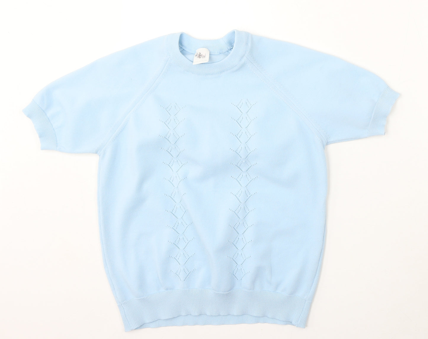 Preworn Womens Blue Round Neck  Polyester Pullover Jumper Size M