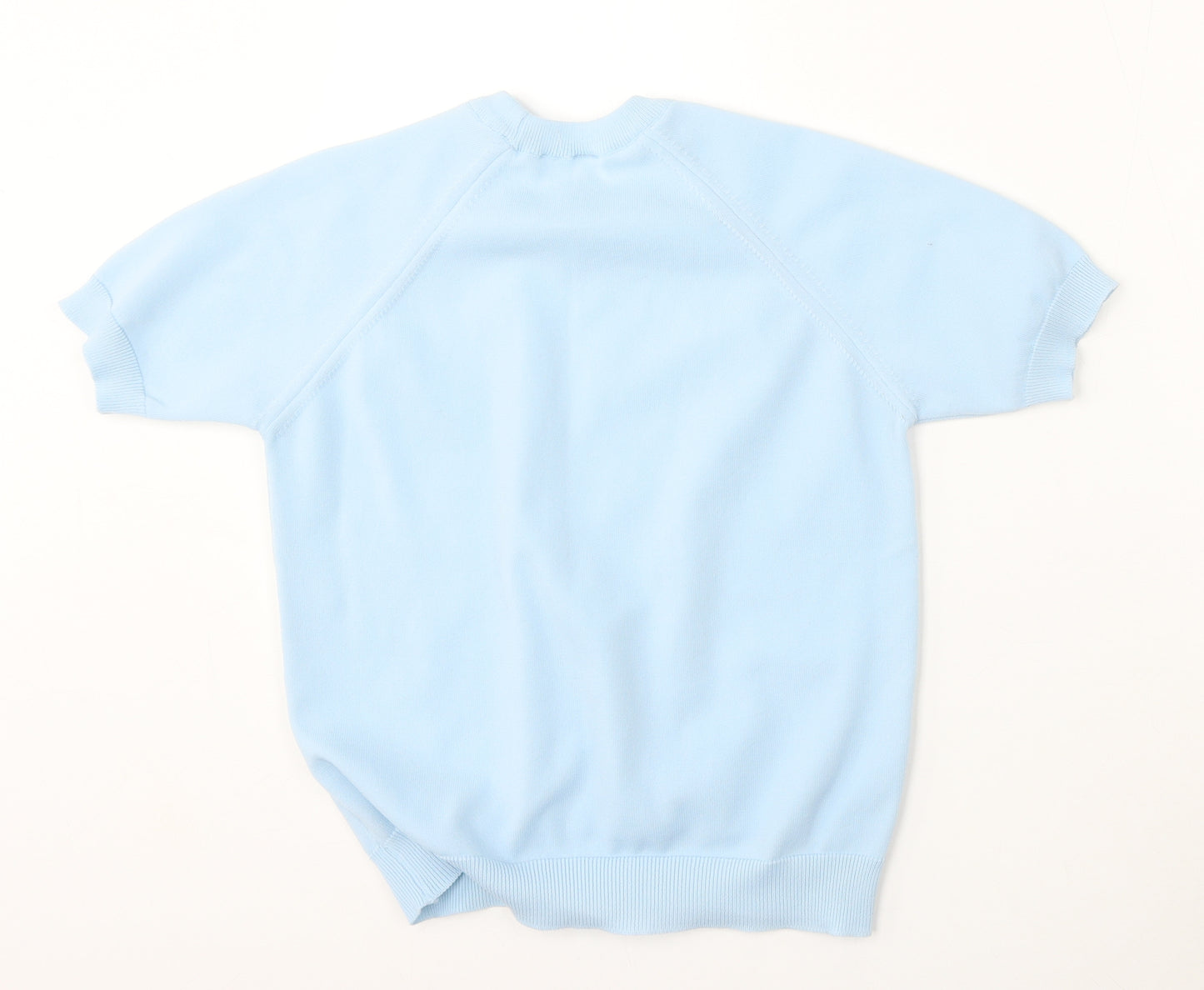 Preworn Womens Blue Round Neck  Polyester Pullover Jumper Size M