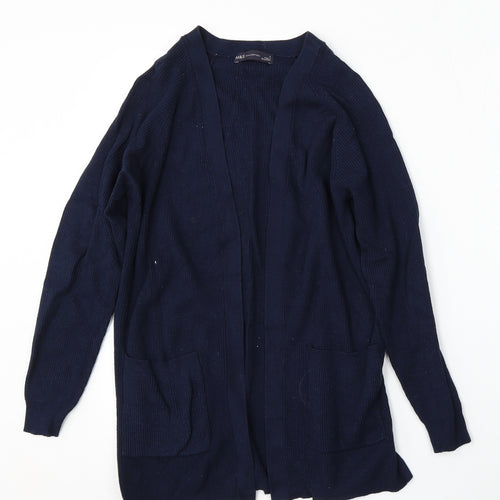 Marks and Spencer Womens Blue V-Neck  Viscose Cardigan Jumper Size S