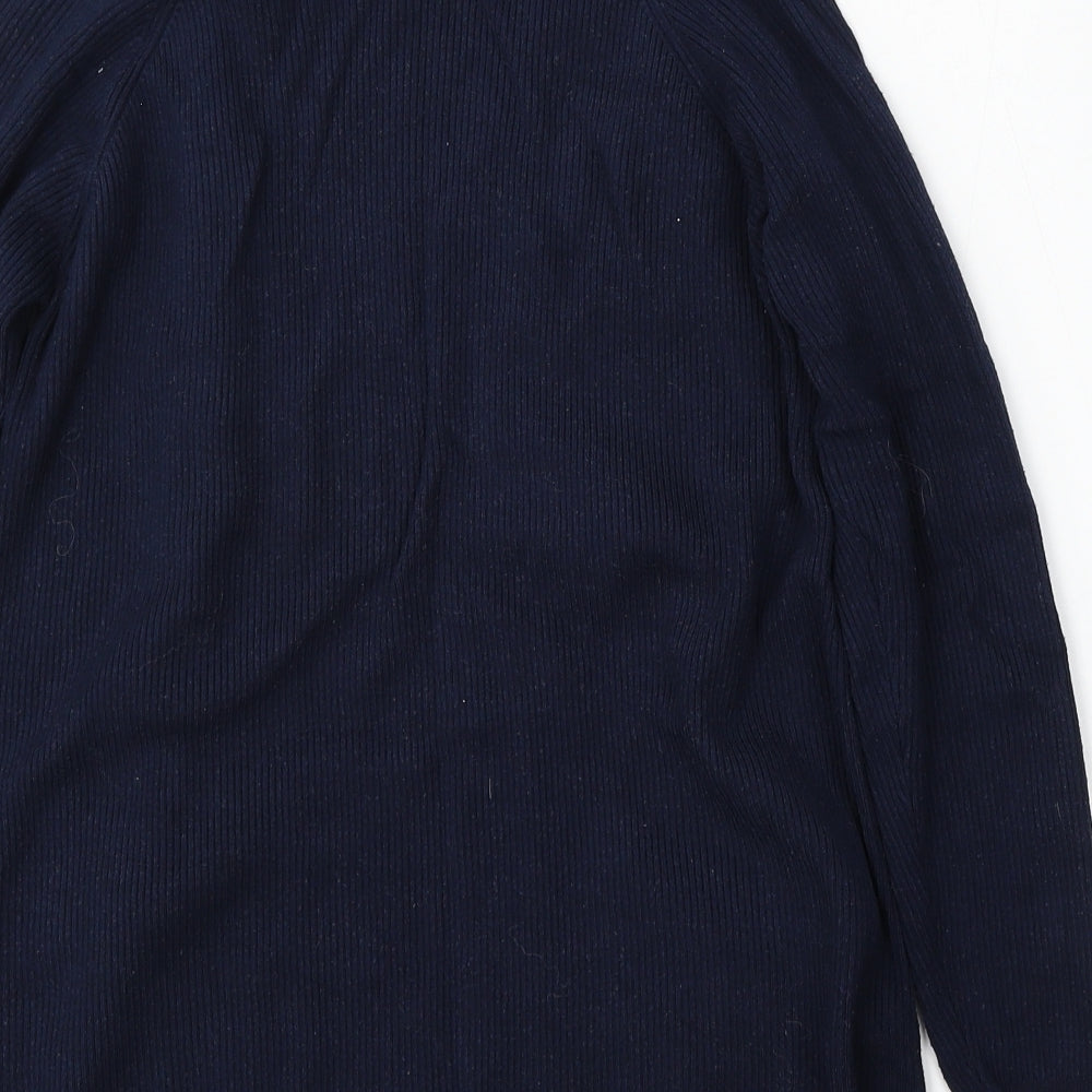 Marks and Spencer Womens Blue V-Neck  Viscose Cardigan Jumper Size S