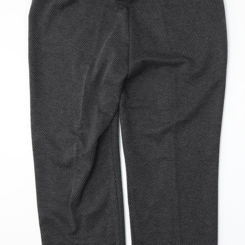 Papaya Womens Grey Geometric Polyester Trousers  Size 12 L27 in Regular
