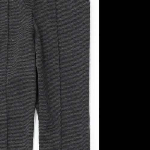 Papaya Womens Grey Geometric Polyester Trousers  Size 12 L27 in Regular