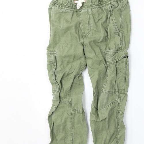 H&M Boys Green  Cotton Cargo Trousers Size 5-6 Years  Regular