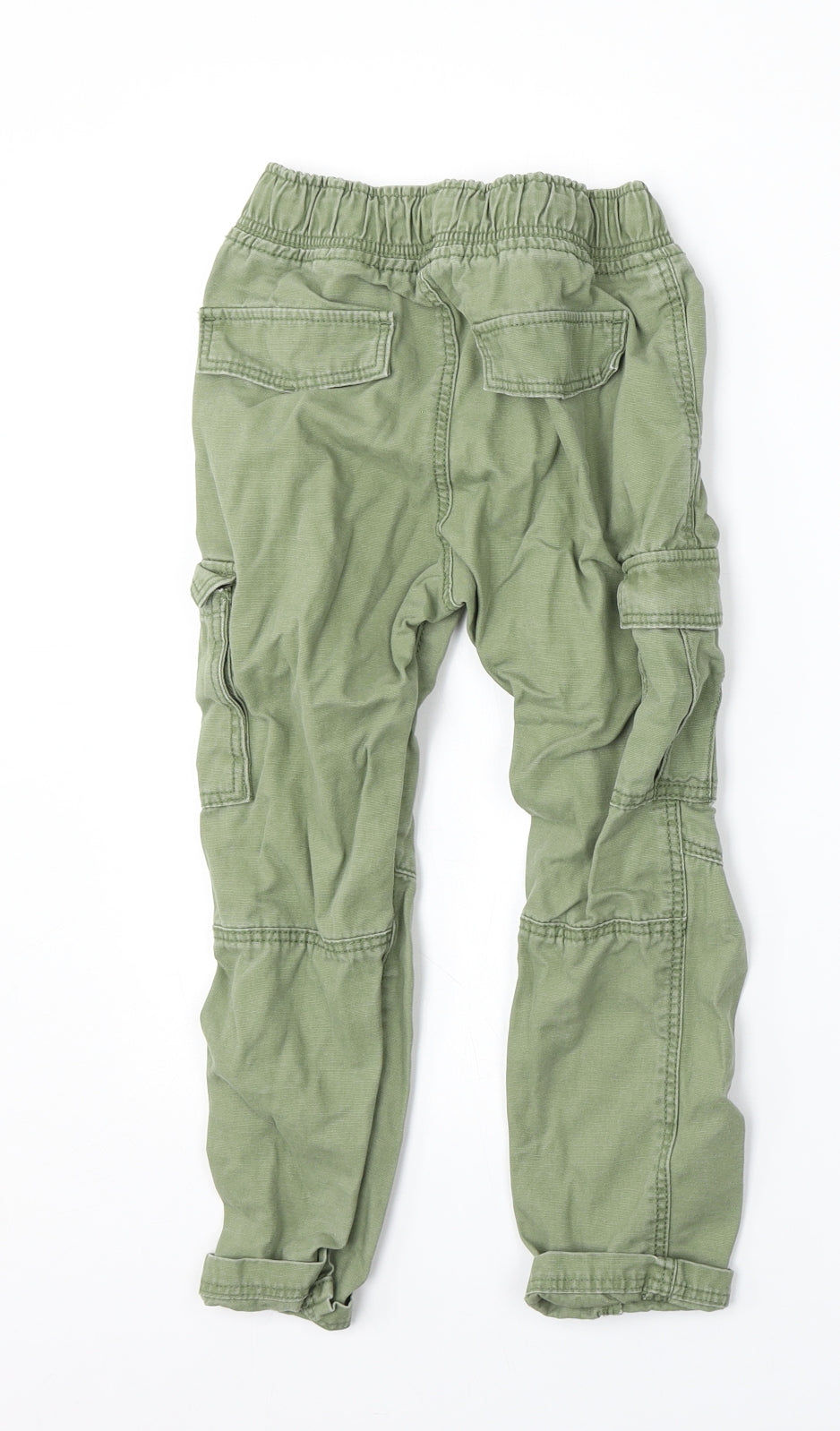 H&M Boys Green  Cotton Cargo Trousers Size 5-6 Years  Regular