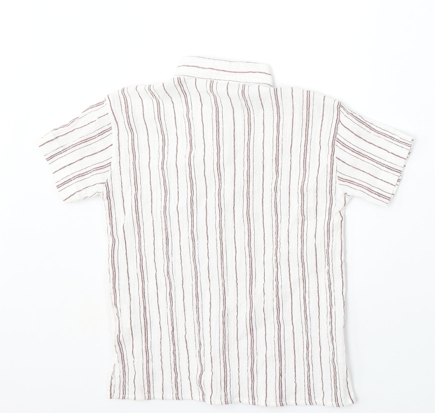 Di Fa Baby White Striped Cotton Basic Polo Size 24 Months Collared Button