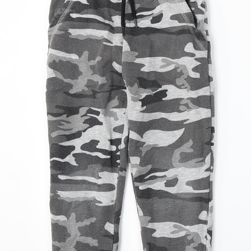 Primark Boys Grey Camouflage Cotton Jogger Trousers Size 4-5 Years  Regular