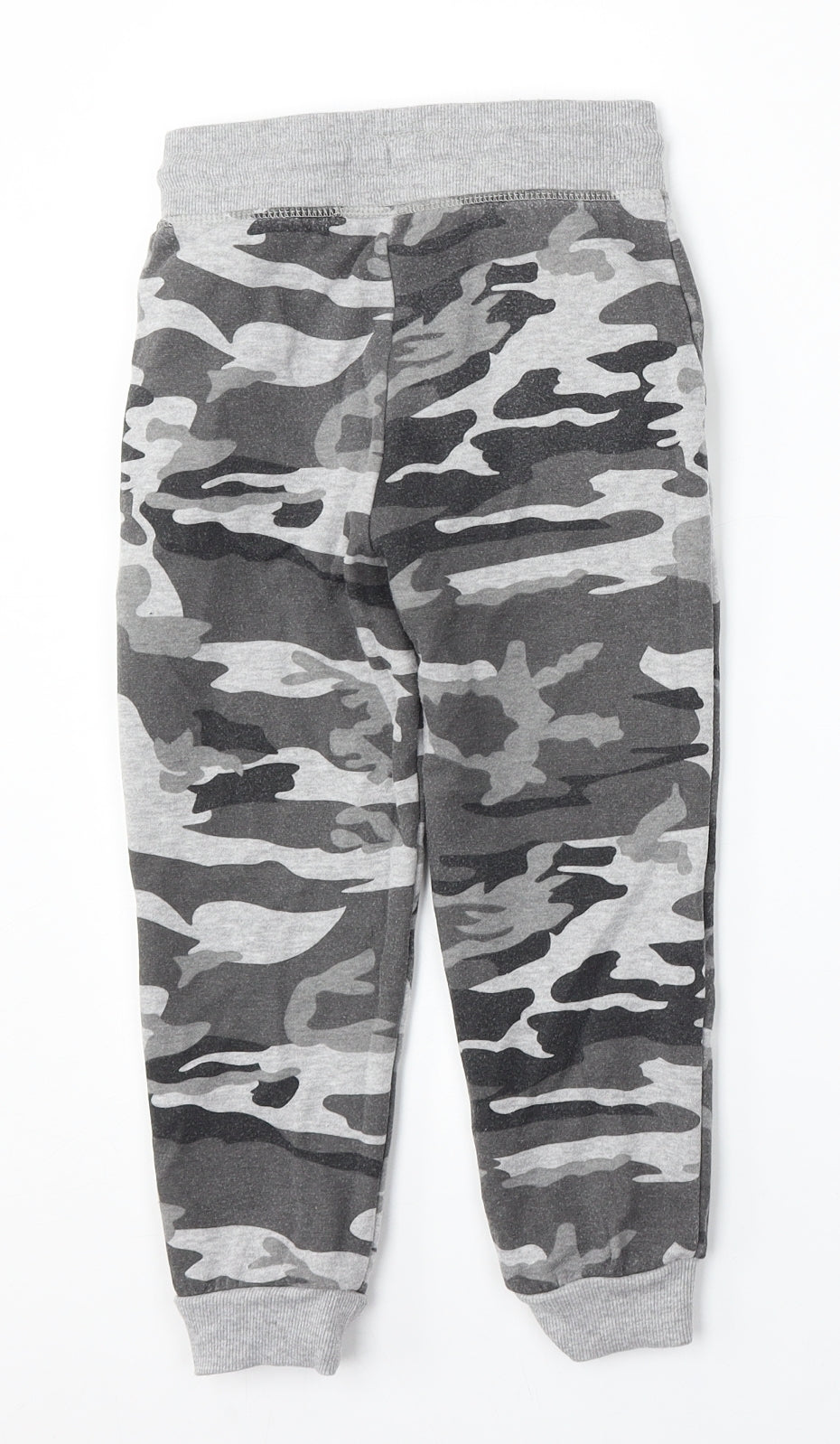 Primark Boys Grey Camouflage Cotton Jogger Trousers Size 4-5 Years  Regular
