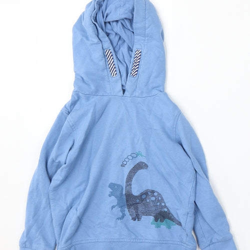 Lily&Dan Boys Blue  Cotton Pullover Hoodie Size 5-6 Years