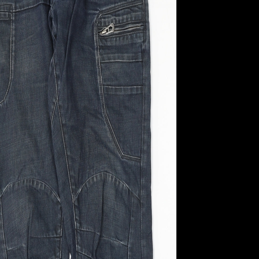 883 Police Mens Blue  Cotton Straight Jeans Size 32 L32 in Regular Button