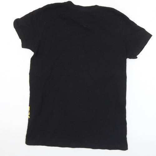 Matalan Boys Black  Cotton Basic T-Shirt Size 10 Years Crew Neck  - Minecraft