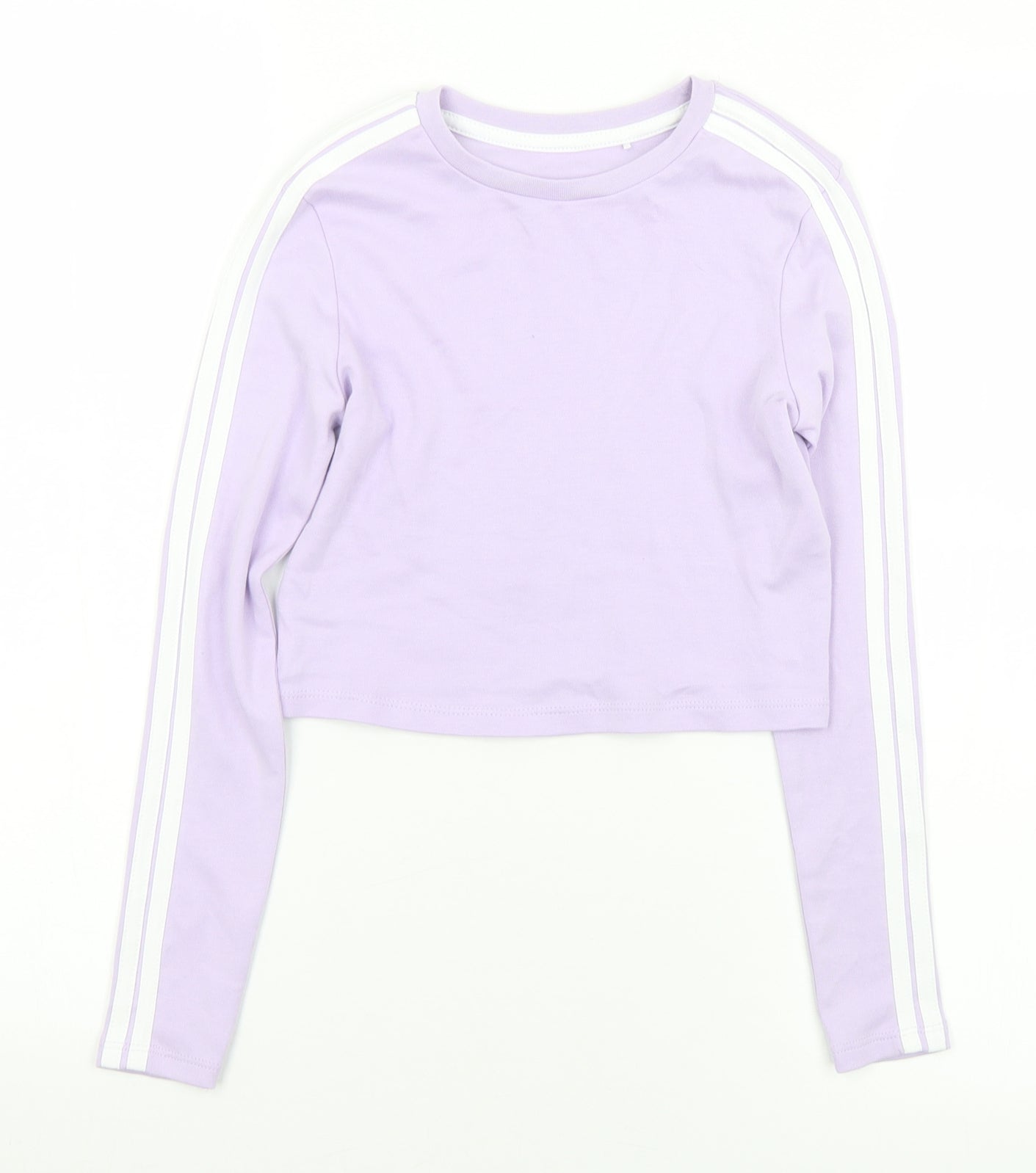 George Girls Purple  Cotton Pullover Sweatshirt Size 7-8 Years   - Cropped