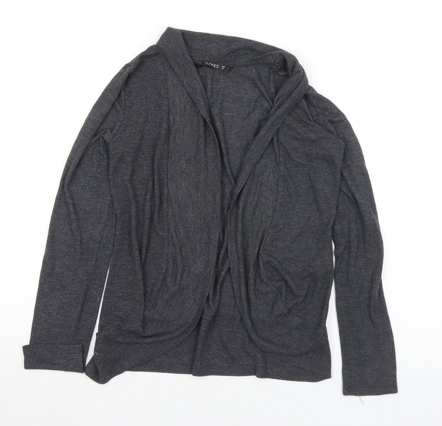 Dunnes Stores Womens Grey Collared  Viscose Cardigan Jumper Size 10