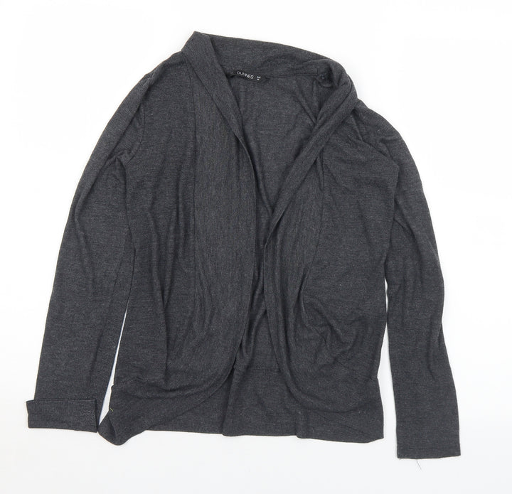 Dunnes Stores Womens Grey Collared  Viscose Cardigan Jumper Size 10