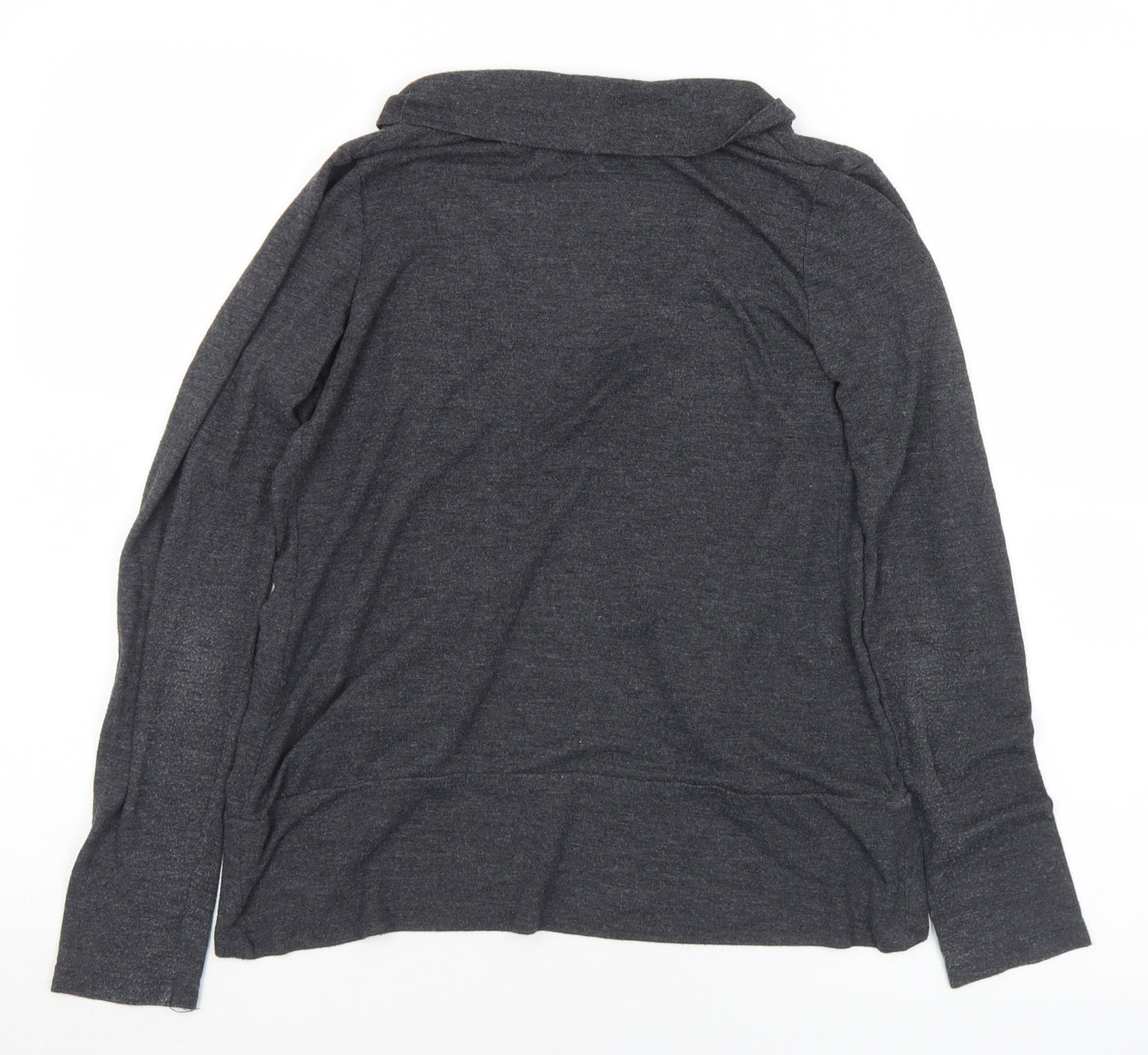 Dunnes Stores Womens Grey Collared  Viscose Cardigan Jumper Size 10