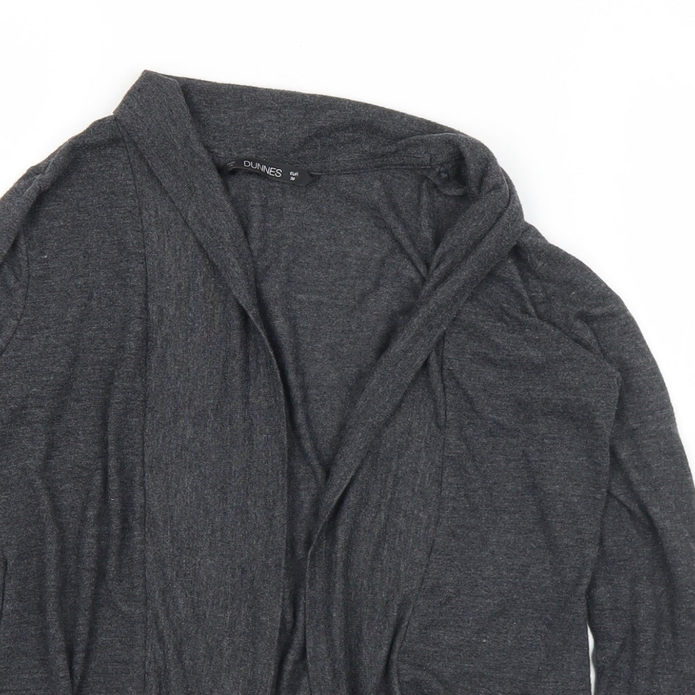 Dunnes Stores Womens Grey Collared  Viscose Cardigan Jumper Size 10