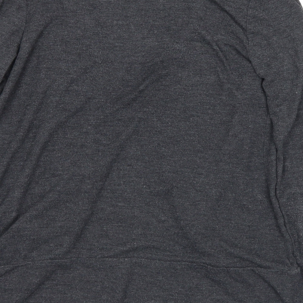 Dunnes Stores Womens Grey Collared  Viscose Cardigan Jumper Size 10