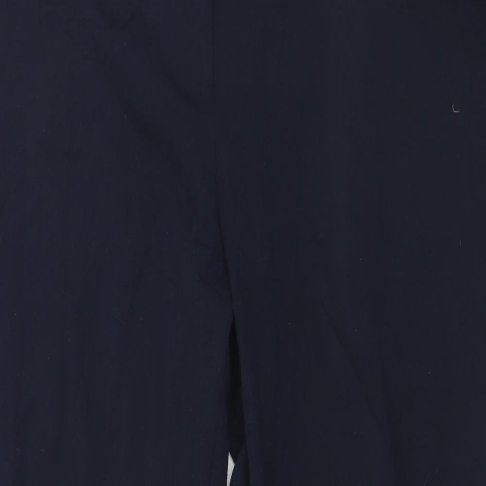 Marks and Spencer Womens Black  Polyester Trousers  Size 20 L31 in Regular Button