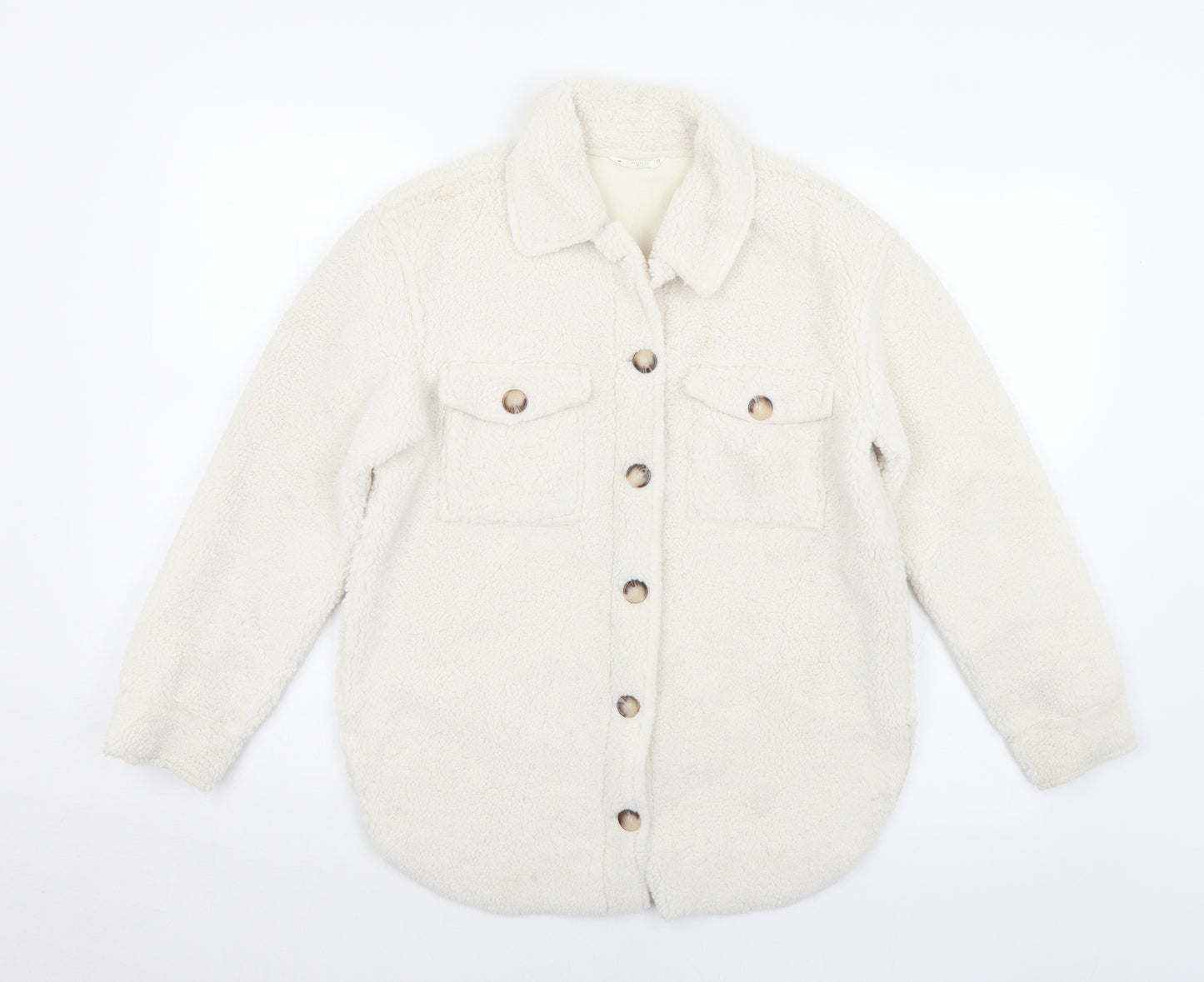 Matalan Girls Ivory   Jacket Coatigan Size 11 Years  Button
