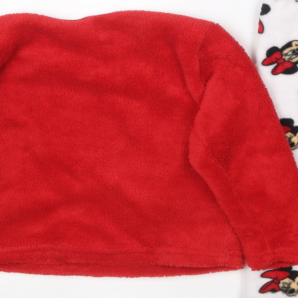 Primark Girls Red Geometric Polyester Top Pyjama Set Size 2-3 Years   - Minnie Mouse