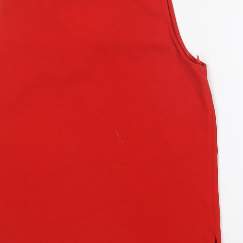 Primark Womens Red  Polyester Basic Blouse Size 12 V-Neck