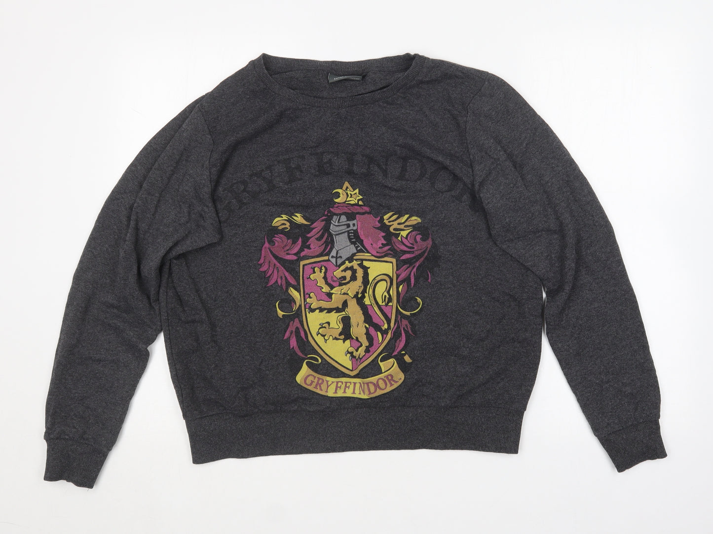 Primark Womens Grey Round Neck  Cotton Pullover Jumper Size 16   - Harry Potter