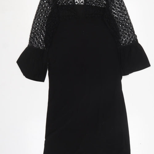 Blue Bell Womens Black  Polyester Shift  Size 8  Round Neck