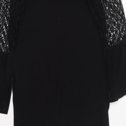 Blue Bell Womens Black  Polyester Shift  Size 8  Round Neck