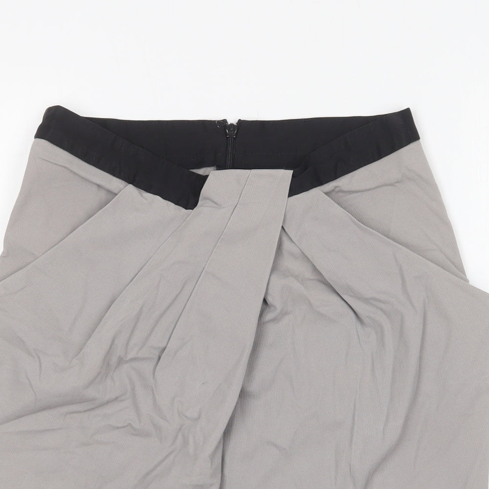 Topshop Womens Grey  Cotton Straight & Pencil Skirt Size 10