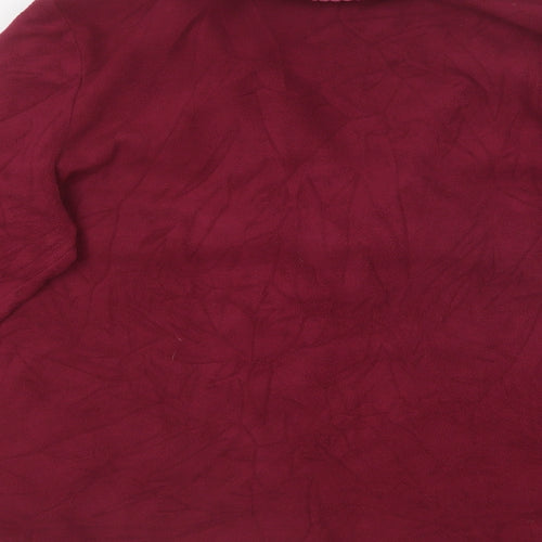 BM Womens Purple Collared  Polyester Cardigan Jumper Size 16