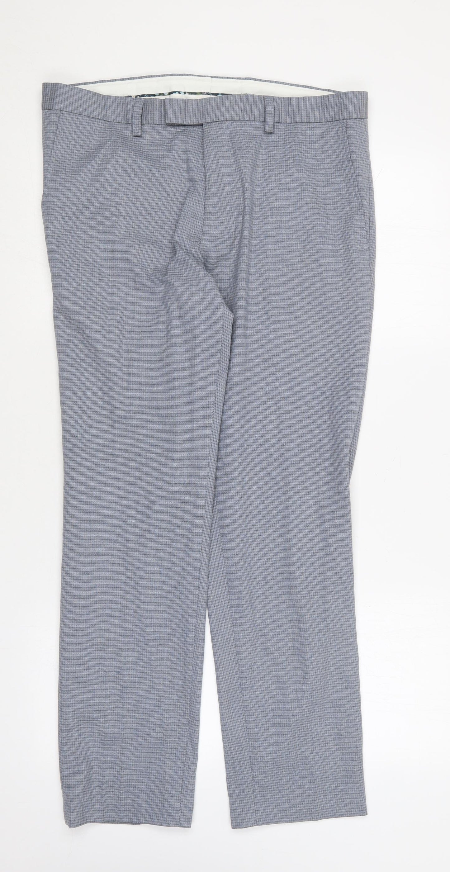 Marks and Spencer Womens Grey  Polyester Dress Pants Trousers Size 34 in L27.5 in Slim
