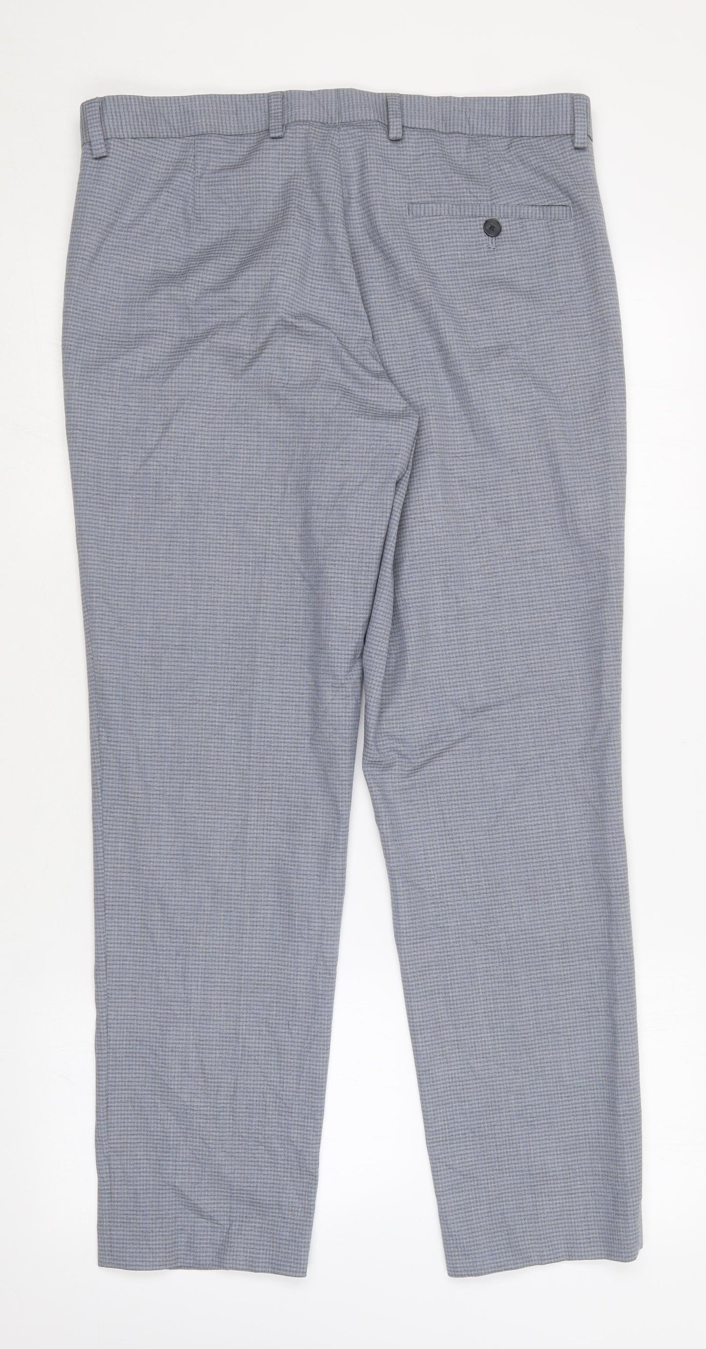Marks and Spencer Womens Grey  Polyester Dress Pants Trousers Size 34 in L27.5 in Slim