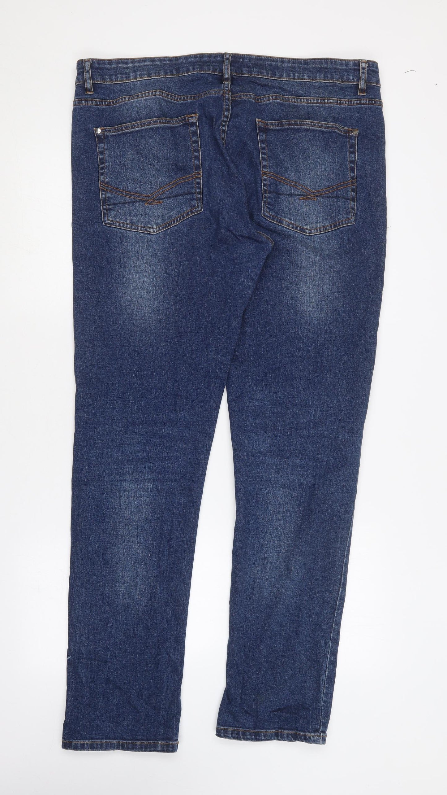 Firetrap Mens Blue  Cotton Straight Jeans Size 38 L31 in Regular