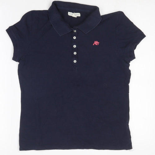 Aero Postale Boys Blue  Cotton Basic Polo Size L Collared